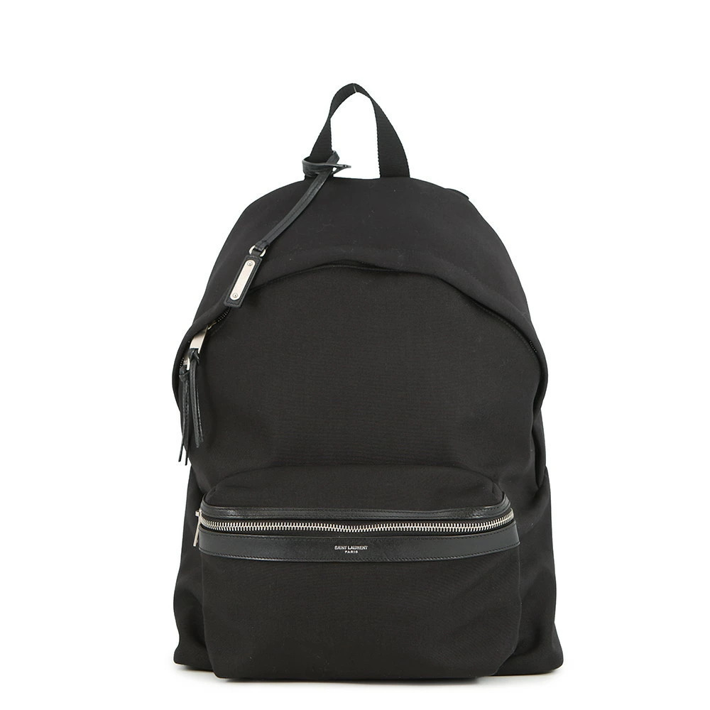 Saint Laurent Paris City Backpack Canvas Rucksack Black Bag